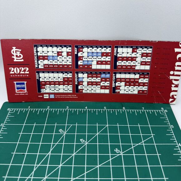 2022 Promo Shelter Insurance Magnet Schedule ST. Louis Cardinals - Picture 4 of 5